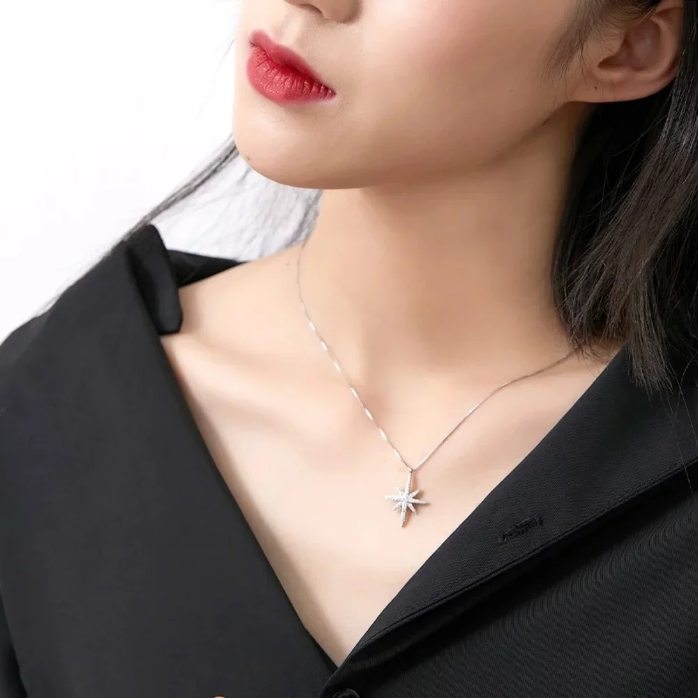 COPY - New Silver Star Diamond Necklace - Picture 3 of 3